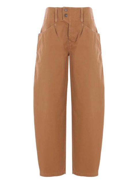 ISABEL MARANT button-fastening cotton trousers - Brown - zdjęcie produktu nr 1