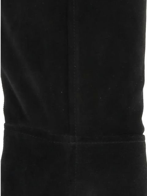 Paris Texas Alizze suede pointed-toe knee-high boots - Black