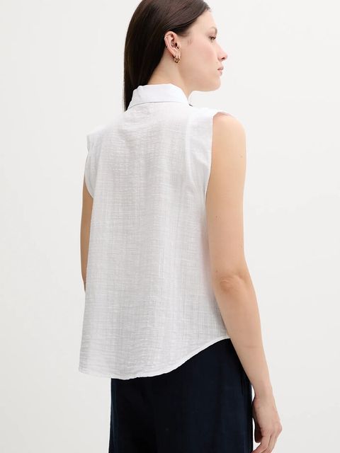 United Colors of Benetton koszula damska kolor biały regular z kołnierzykiem klasycznym 5ONVDQ0C1 - zdjęcie produktu nr 2