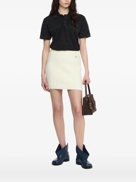 JW Anderson cable-knit mini skirt - Neutrals - zdjęcie produktu nr 1