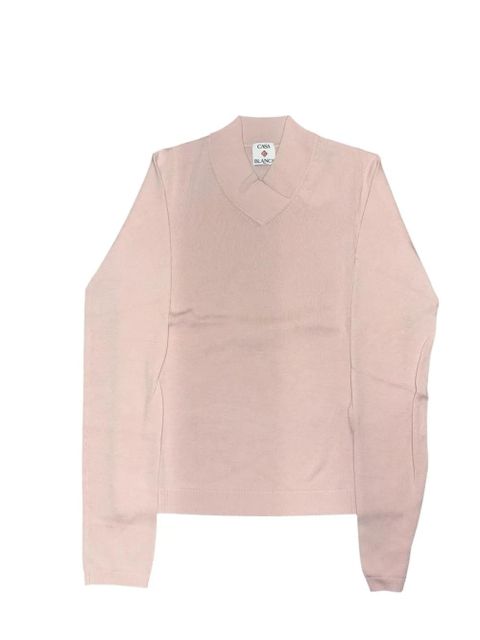 Casablanca V-neck long-sleeve sweater - Pink - zdjęcie produktu nr 2