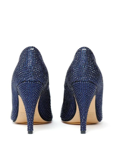 Maison Margiela Tabi 110mm rhinestone-embellished pumps - Blue