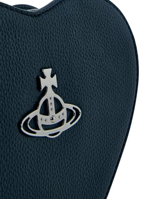 Vivienne Westwood Louise heart textured crossbody bag - Black