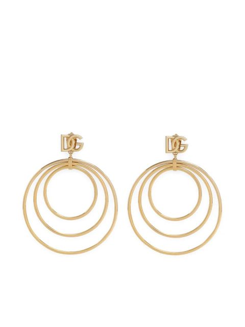 Dolce & Gabbana DG logo-charm multi-hoop earrings - Gold - zdjęcie produktu nr 1