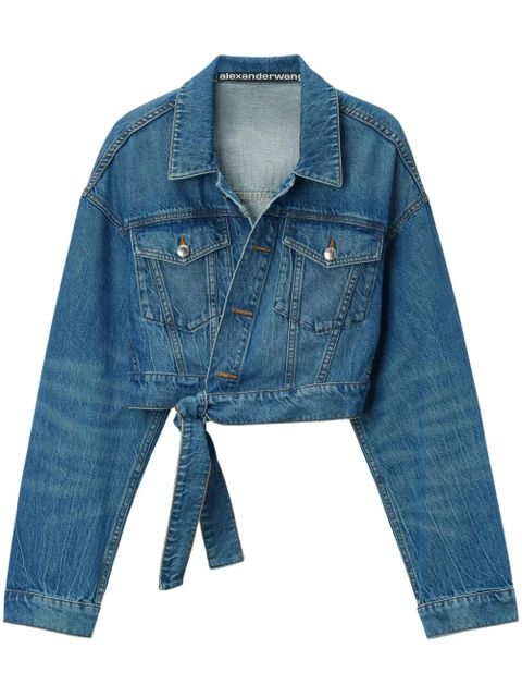 Alexander Wang wrapped trucker jacket - Blue - zdjęcie produktu nr 1