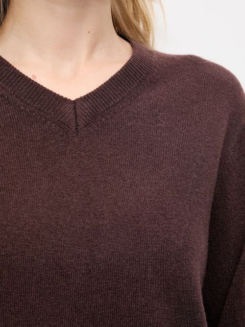 Answear.LAB sweter z wełny merino damski kolor brązowy lekki