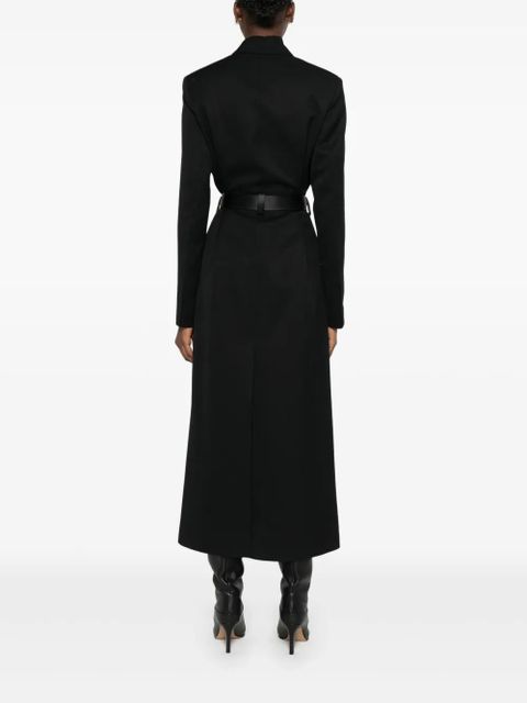 Victoria Beckham shawl-lapel slit coat - Black