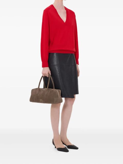 LouLou de Saison JULIO V-neck ribbed sweater - Red