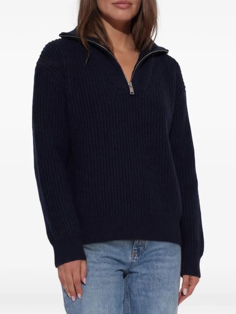 ANINE BING zip-up knitwear - Blue