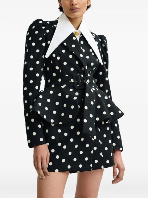 Essentiel Antwerp polka-dot belted mini dress - Black