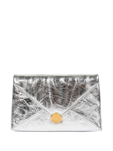 DRIES VAN NOTEN leather envelope clutch bag - Silver - zdjęcie produktu nr 1