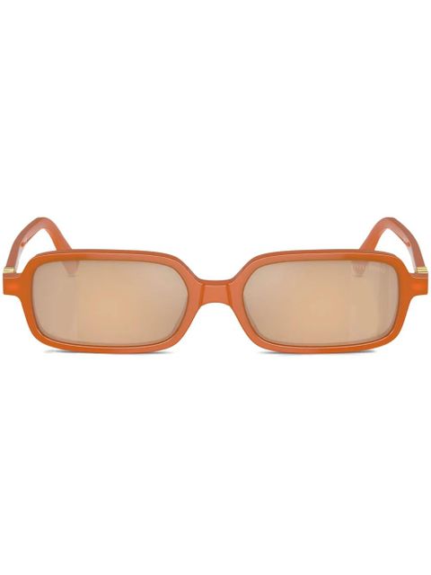 Miu Miu Eyewear logo-lettering sunglasses - Orange - zdjęcie produktu nr 1