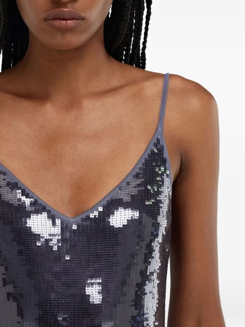 Ferragamo sequin-embellished tank top - Grey