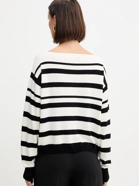 Twinset sweter z domieszką wełny damski kolor czarny lekki 252TP3091 - zdjęcie produktu nr 2