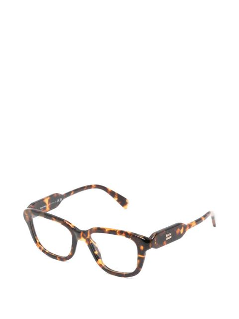 Miu Miu Eyewear tortoiseshell-pattern glasses - Brown - zdjęcie produktu nr 2