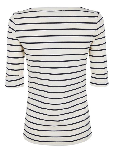 Lauren Ralph Lauren striped boat neck T-shirt - Neutrals - zdjęcie produktu nr 2