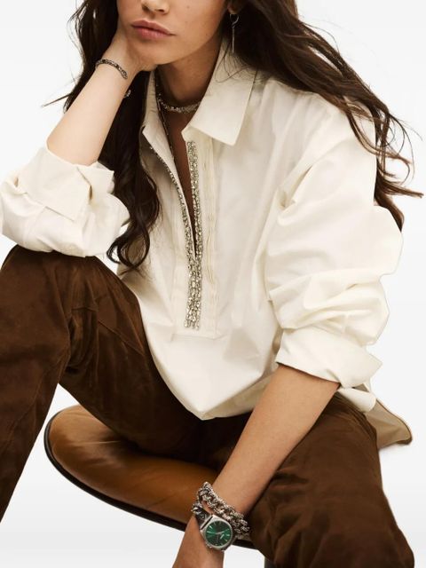 Ba&Sh Miss embellished shirt - Neutrals - zdjęcie produktu nr 2