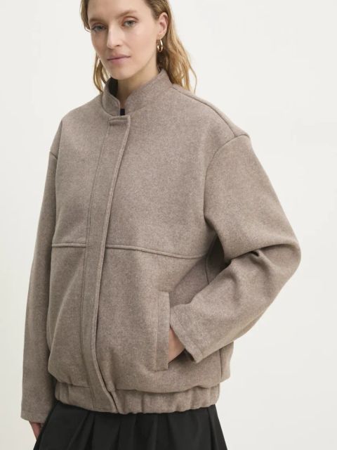 Answear.LAB kurtka kolor beżowy przejściowa