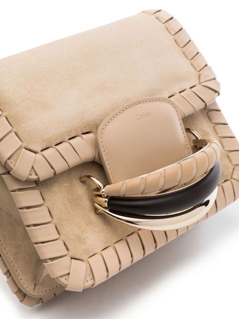 Chloé Kattie leather clutch bag - Neutrals