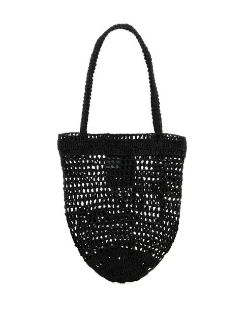 Chloé small Summer Banana shopping raffia beach bag - Black