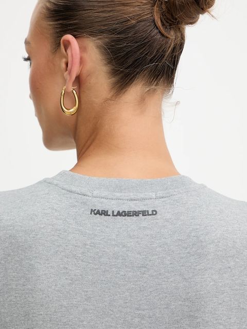 Karl Lagerfeld t-shirt bawełniany damski kolor szary A1W17130