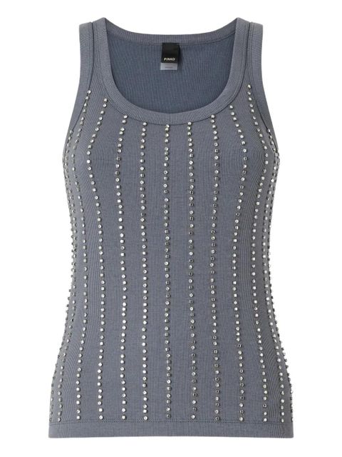 PINKO embellished ribbed tank top - Grey - zdjęcie produktu nr 1