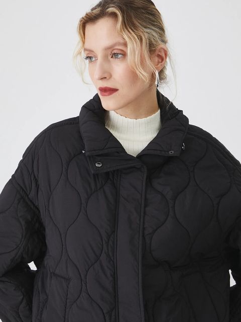 Medicine kurtka damska kolor czarny przejściowa oversize