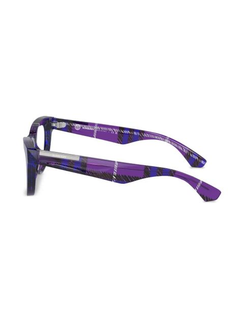 Burberry Eyewear check-pattern cat-eye glasses - Purple