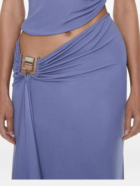 Christopher Esber buckle cascade maxi skirt - Purple