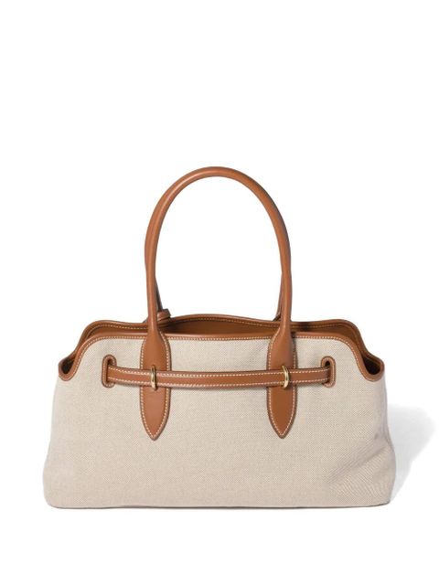 Miu Miu Aventure canvas and leather bag - Neutrals - zdjęcie produktu nr 2
