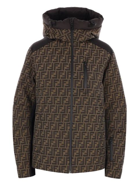 FENDI FF-jacquard canvas ski jacket - Brown - zdjęcie produktu nr 1