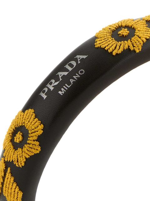 Prada embroidered hairband - Black