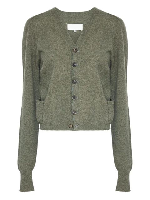 Maison Margiela puff-sleeve button cardigan - Green - zdjęcie produktu nr 1