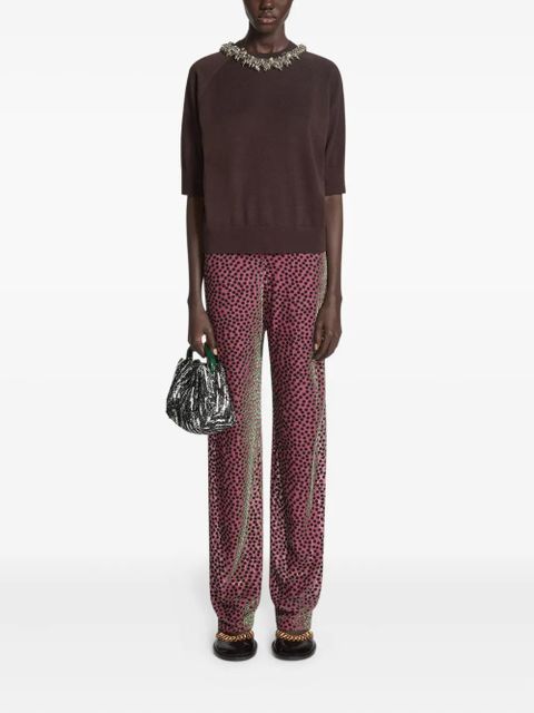 DRIES VAN NOTEN elasticated polka-dot trousers - Pink - zdjęcie produktu nr 2