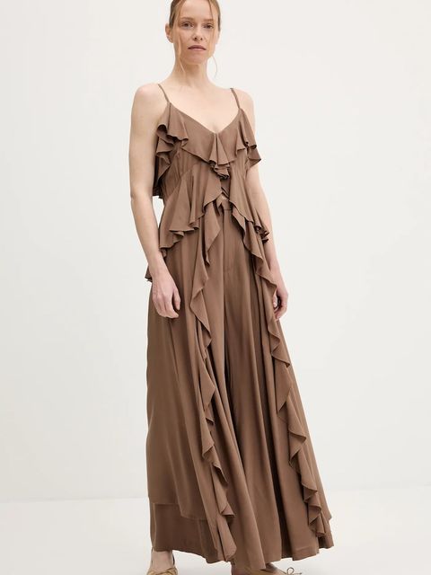 Answear.LAB top damska kolor brązowy gładka - zdjęcie produktu nr 1