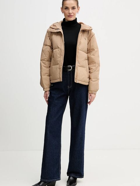 Calvin Klein Jeans bezrękawnik puchowy kolor beżowy zimowa LV044D522G - zdjęcie produktu nr 2