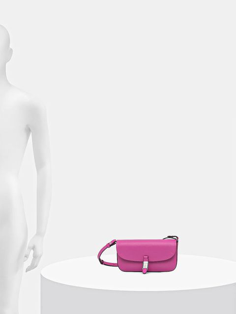 Pinko torebka skórzana kolor różowy 105349 A1ZX