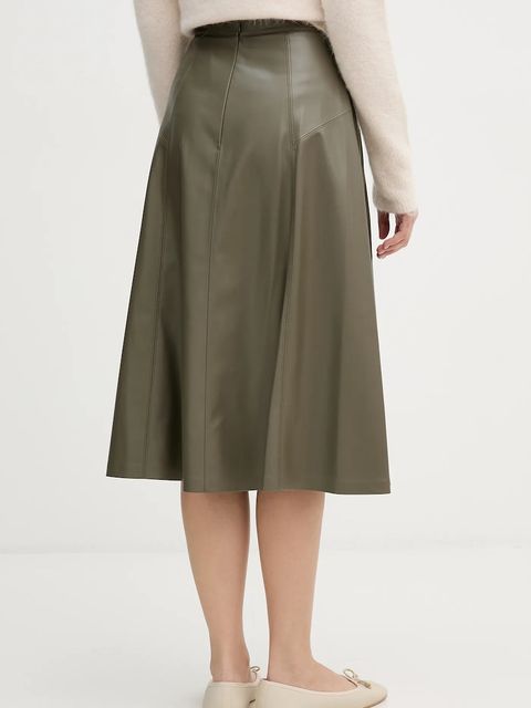 United Colors of Benetton spódnica kolor zielony midi rozkloszowana 4M3CD0059