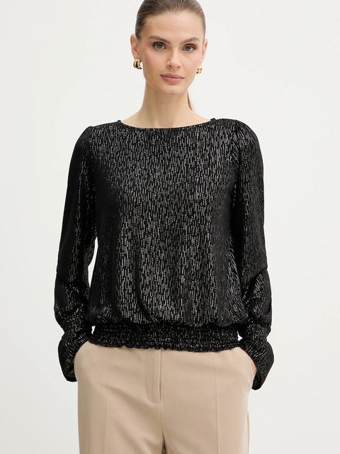 Morgan bluzka damska kolor czarny wzorzysta TIKA - zdjęcie produktu nr 1