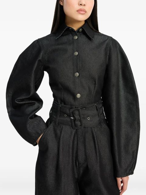 ROTATE BIRGER CHRISTENSEN puff-sleeve shirt - Black