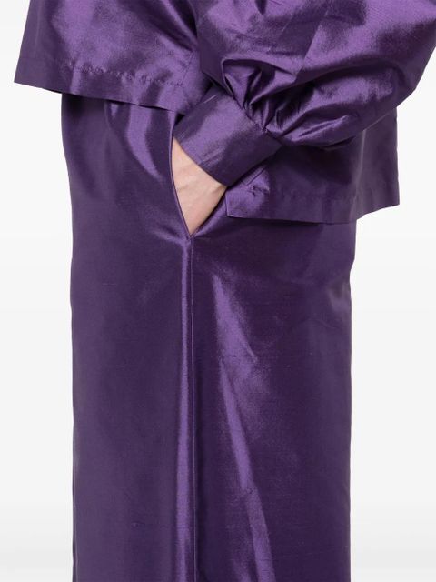 Max Mara silk wide-leg trousers - Purple