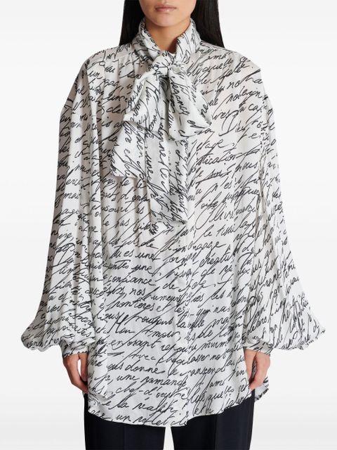 Balmain Love Letter blouse - White