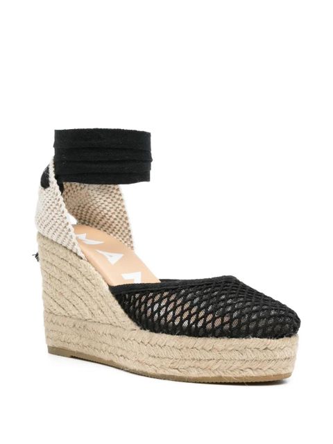 Manebi wrap-tie mesh espadrilles - Black - zdjęcie produktu nr 2