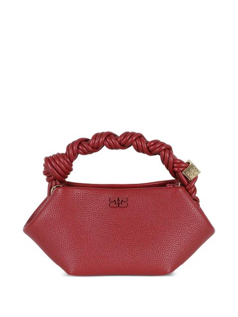 GANNI mini Bou braided-handle tote bag - Red - zdjęcie produktu nr 1