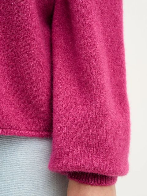 United Colors of Benetton sweter damski kolor fioletowy lekki z golfem 11CZD204F