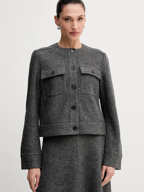 Marc O'Polo kurtka z dodatkiem wełny kolor szary przejściowa 510607774129 - zdjęcie produktu nr 1