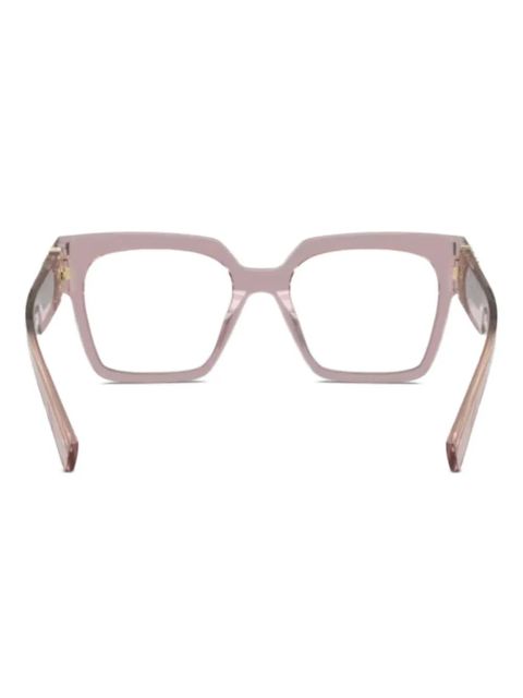 Miu Miu Eyewear logo square-frame glasses - Pink - zdjęcie produktu nr 2