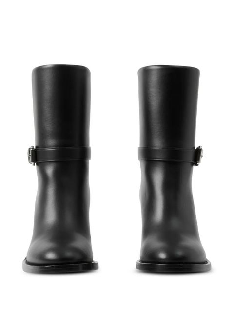 Burberry 80mm leather ankle boots - Black - zdjęcie produktu nr 2