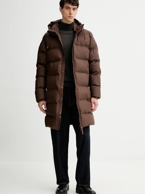 Rains kurtka przeciwdeszczowa Alta Longer Puffer Jacket W3T4 kolor brązowy zimowa 15130.23 - zdjęcie produktu nr 2