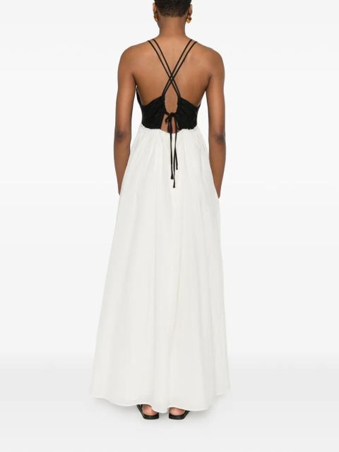 Eleh V-neck maxi dress - White
